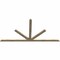 Ekena Millwork Saratoga Rough Sawn Timber Gable Bracket, Douglas Fir, 108"W x 54"H x 2"D x 4"F, 12/12 Pitch GBW108X54X0204SAR00RDF - alternate 5